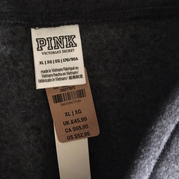 New VS PINK SKINNY JOGGERS ROSE GOLD FOIL - Picture 8 of 8